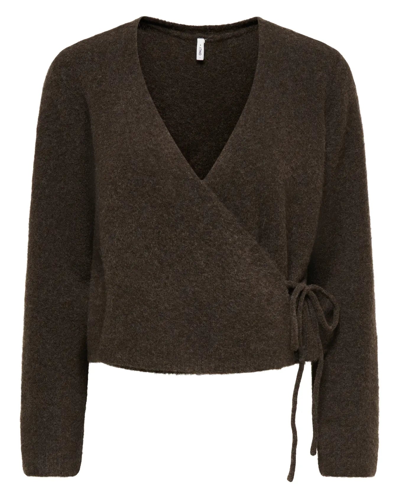 ONLY LIVA WRAP CARDIGAN - CHOCOLATE
