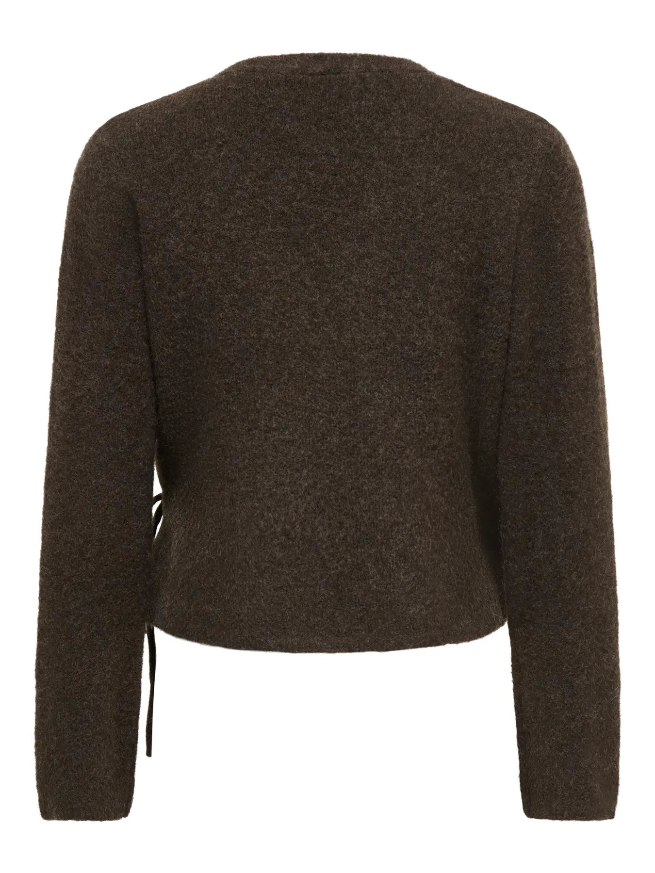 ONLY LIVA WRAP CARDIGAN - CHOCOLATE