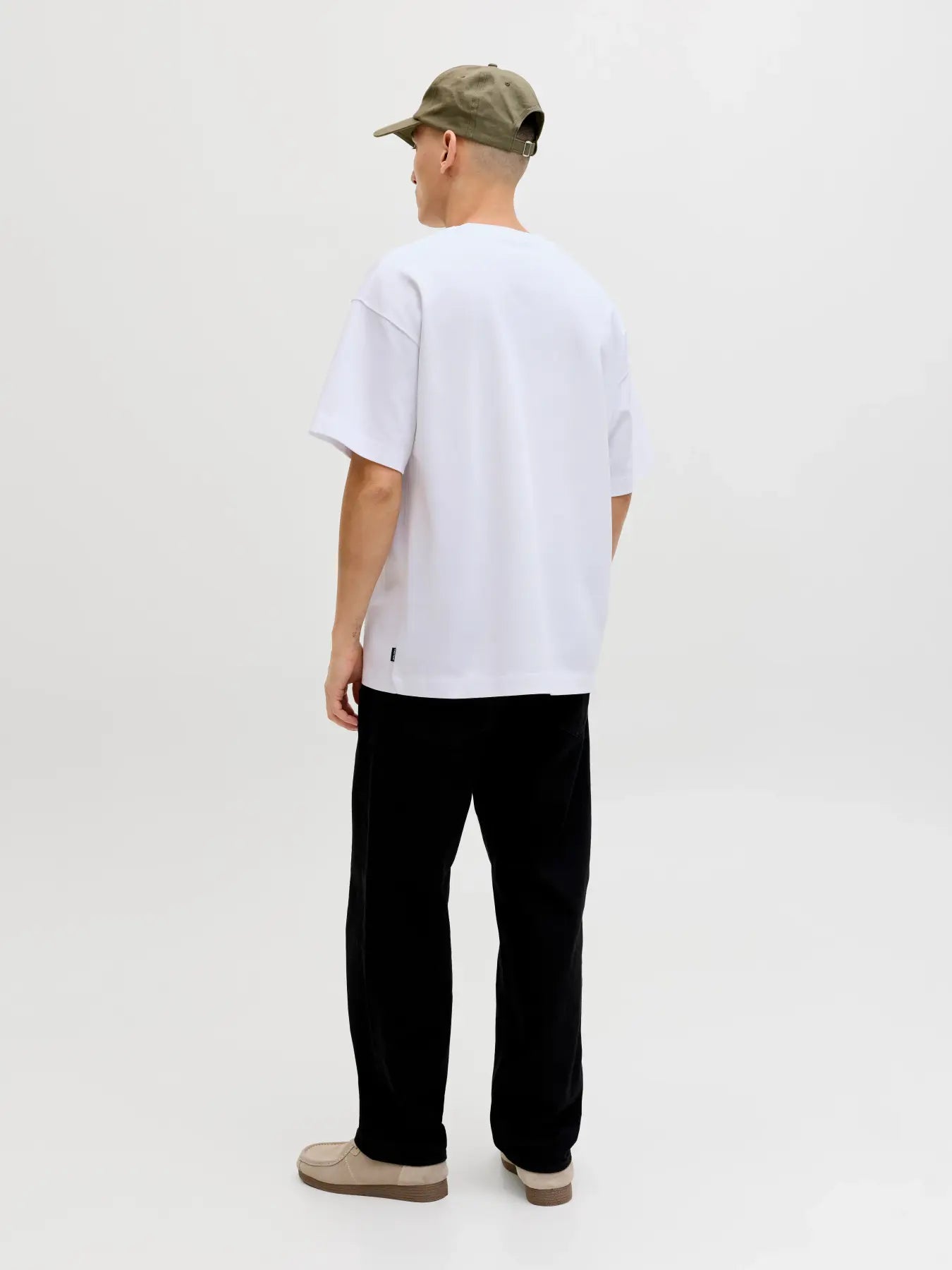 JJ BARRON O NECK TEE - WHITE