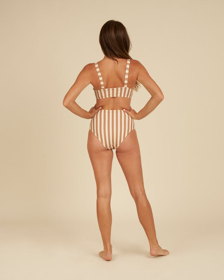 RYLEE + CRU LANY BIKINI TOP - CLAY STRIPE