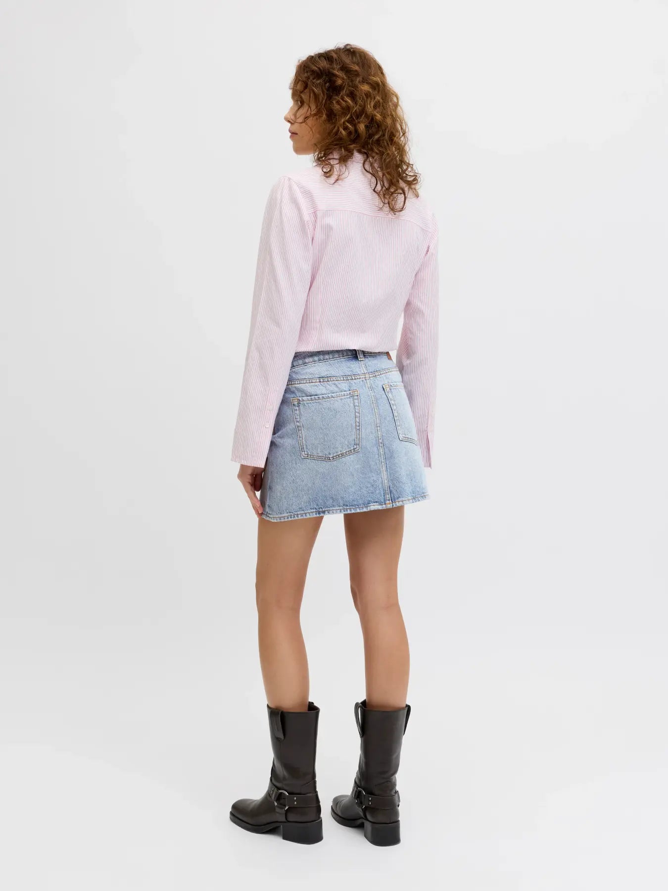 JJXX LAURA DENIM SKIRT - LIGHT BLUE DENIM