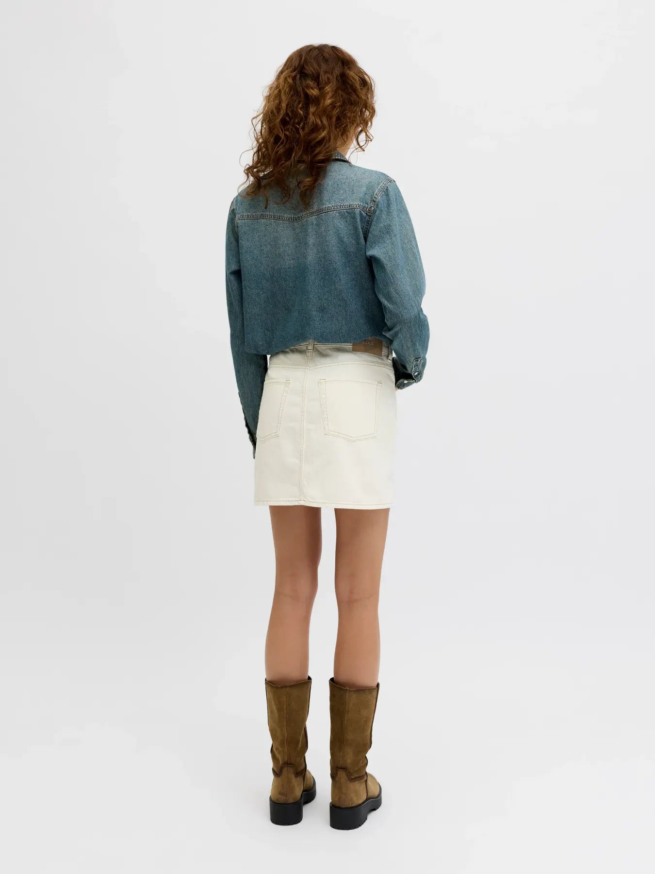 JJXX LAURA DENIM SKIRT - OFF WHITE
