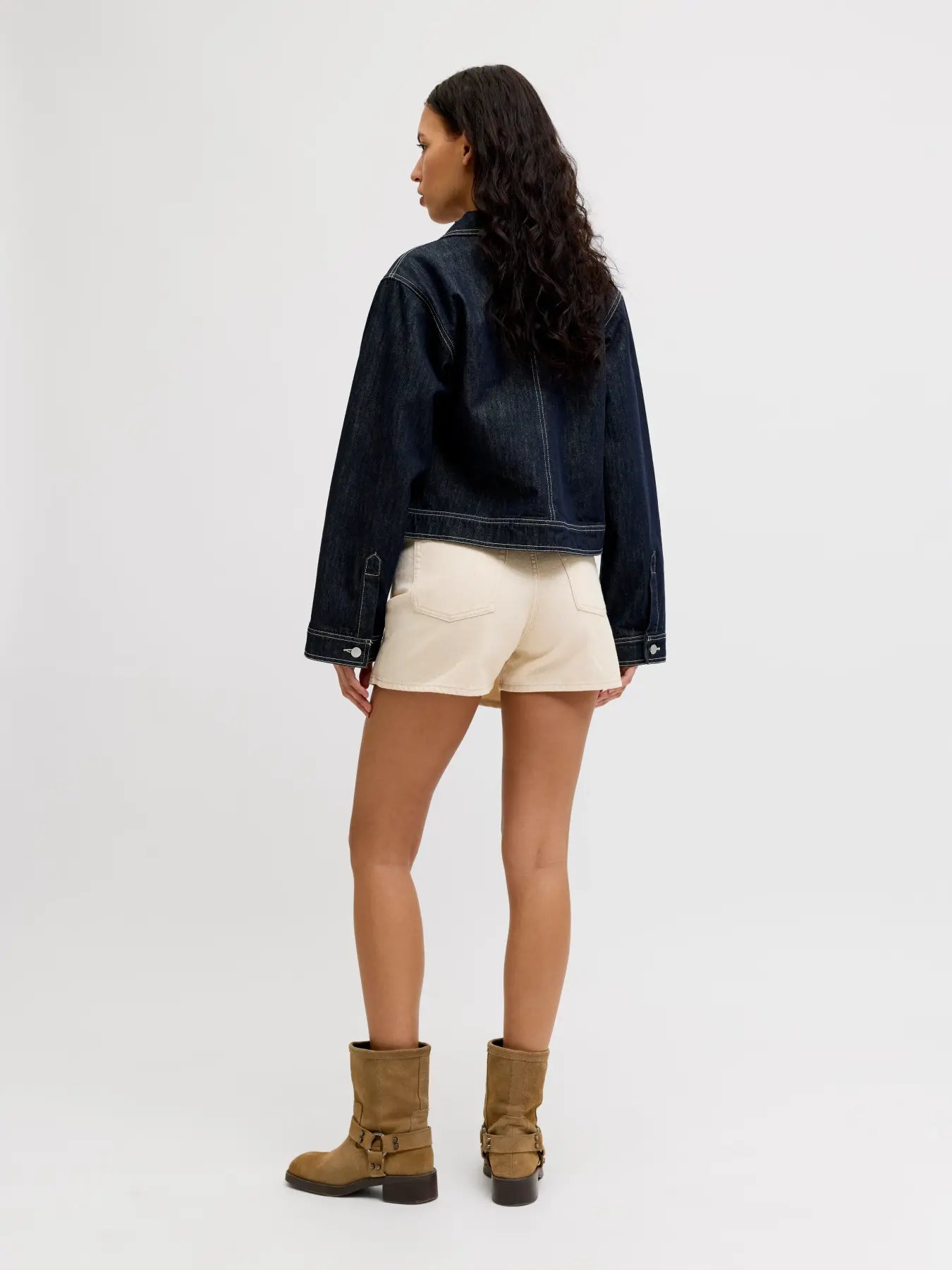 JJXX GRETA DENIM SKORT - ECRU