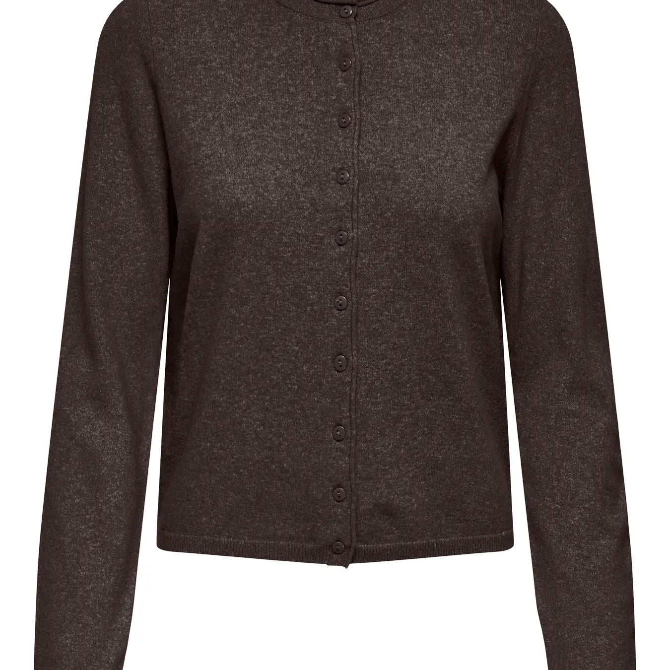 ONLY LOYAL O NECK CARDIGAN - CHOCOLATE TORTE