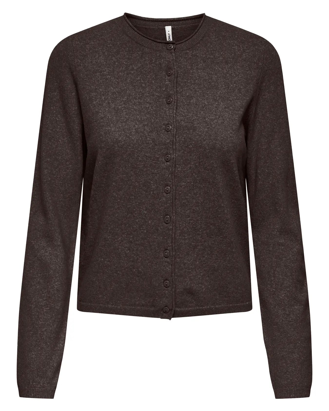 ONLY LOYAL O NECK CARDIGAN - CHOCOLATE TORTE
