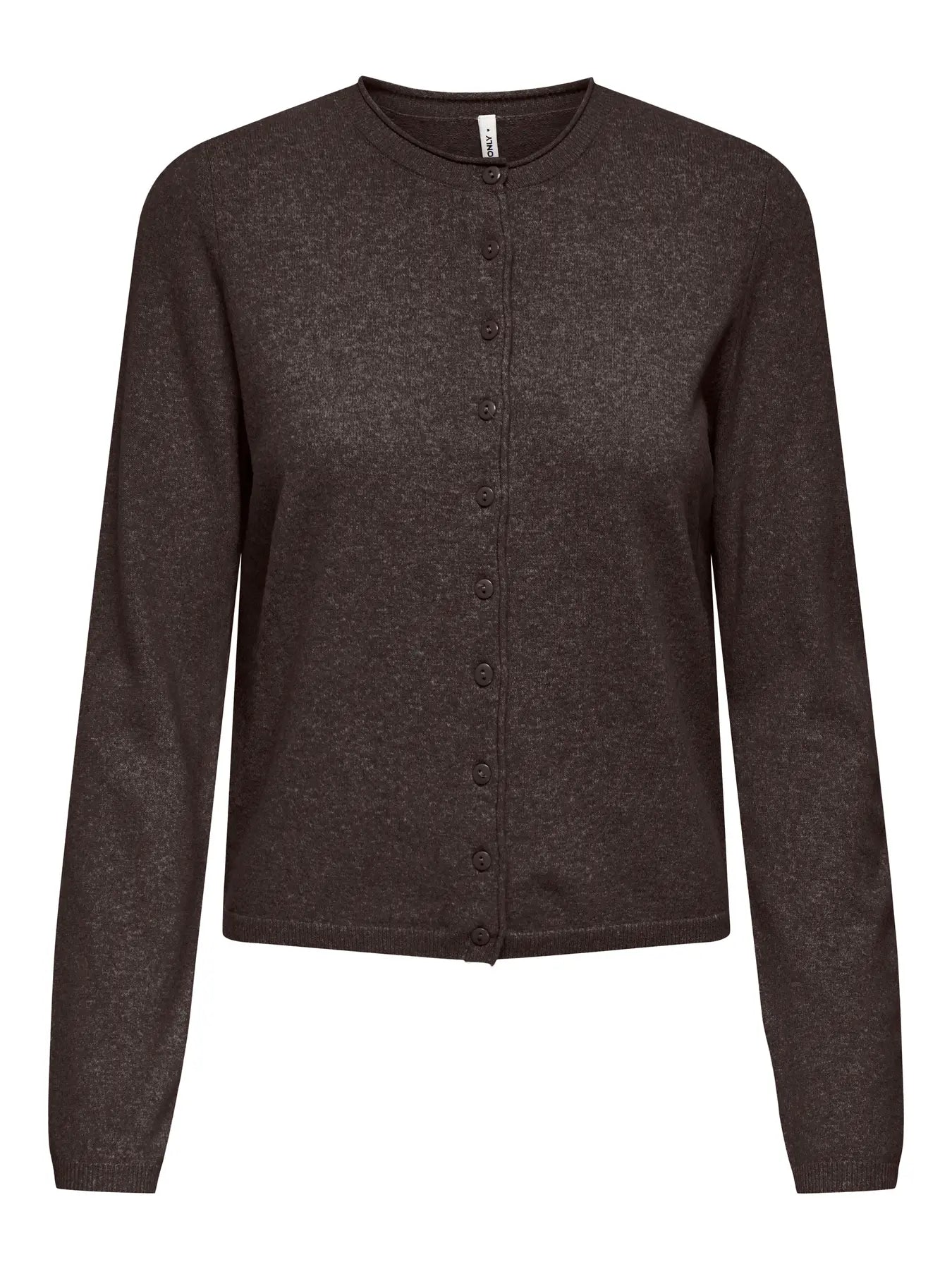 ONLY LOYAL O NECK CARDIGAN - CHOCOLATE TORTE
