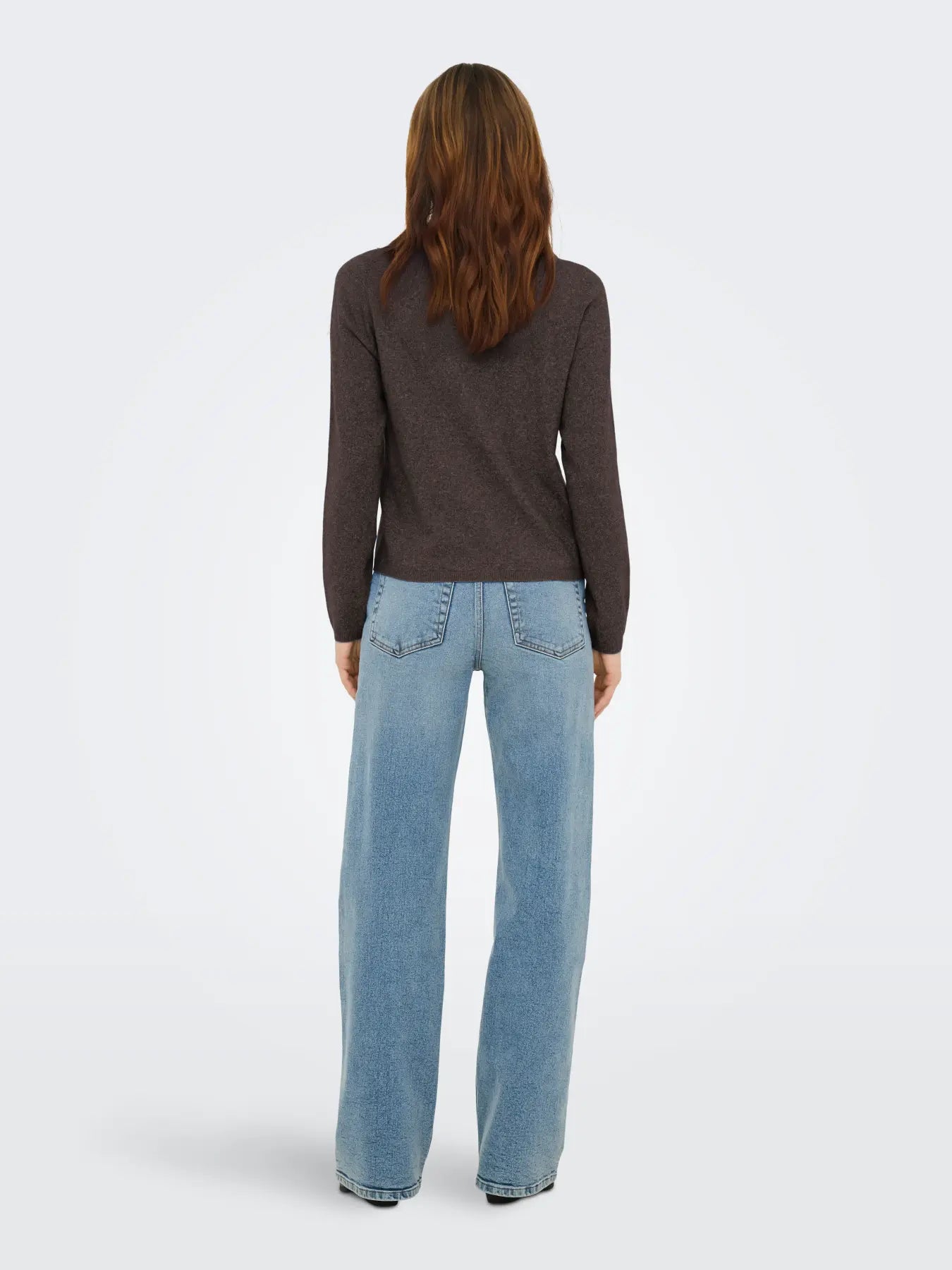 ONLY LOYAL O NECK CARDIGAN - CHOCOLATE TORTE