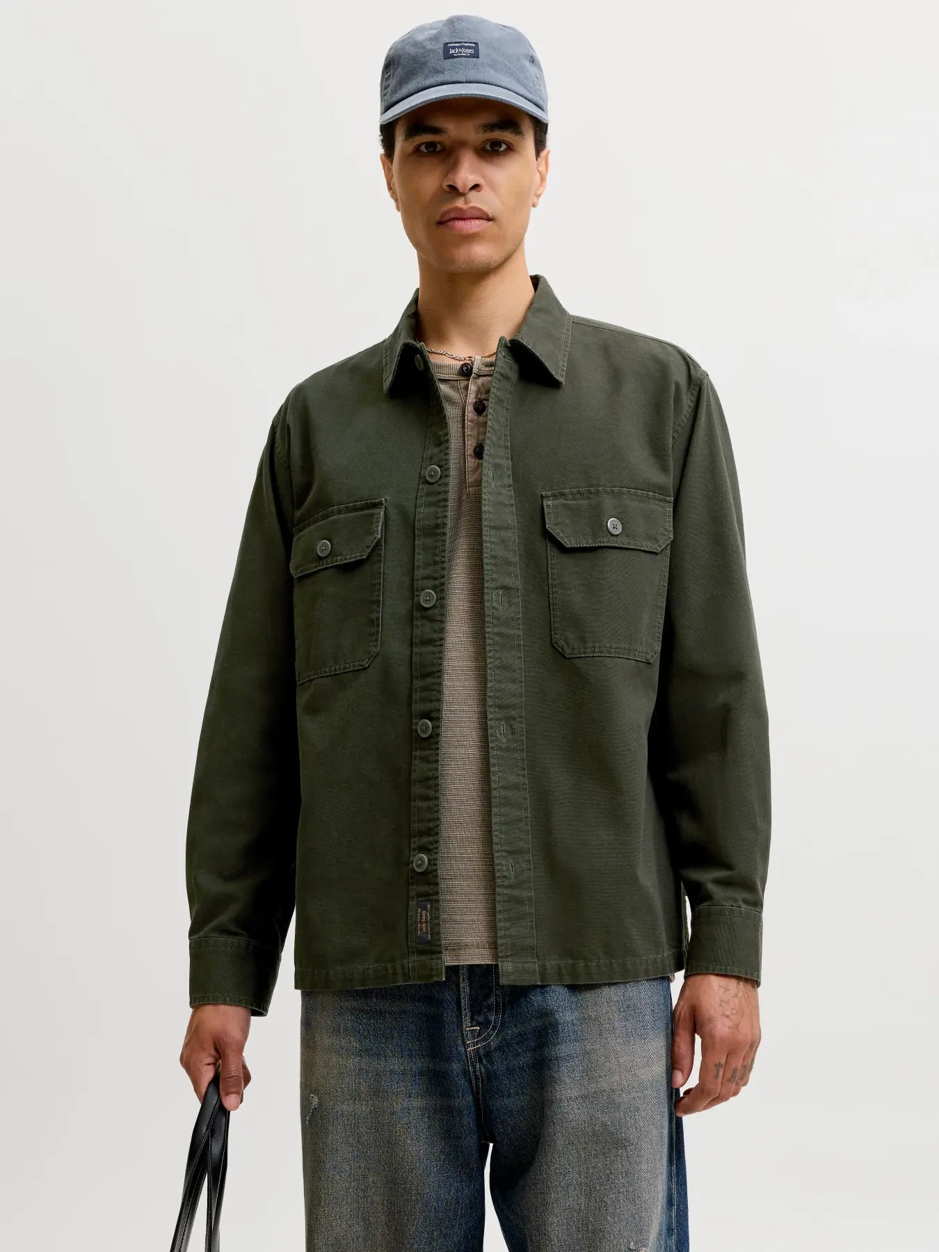 JJ COLTEN CANVAS OVERSHIRT - ROSIN
