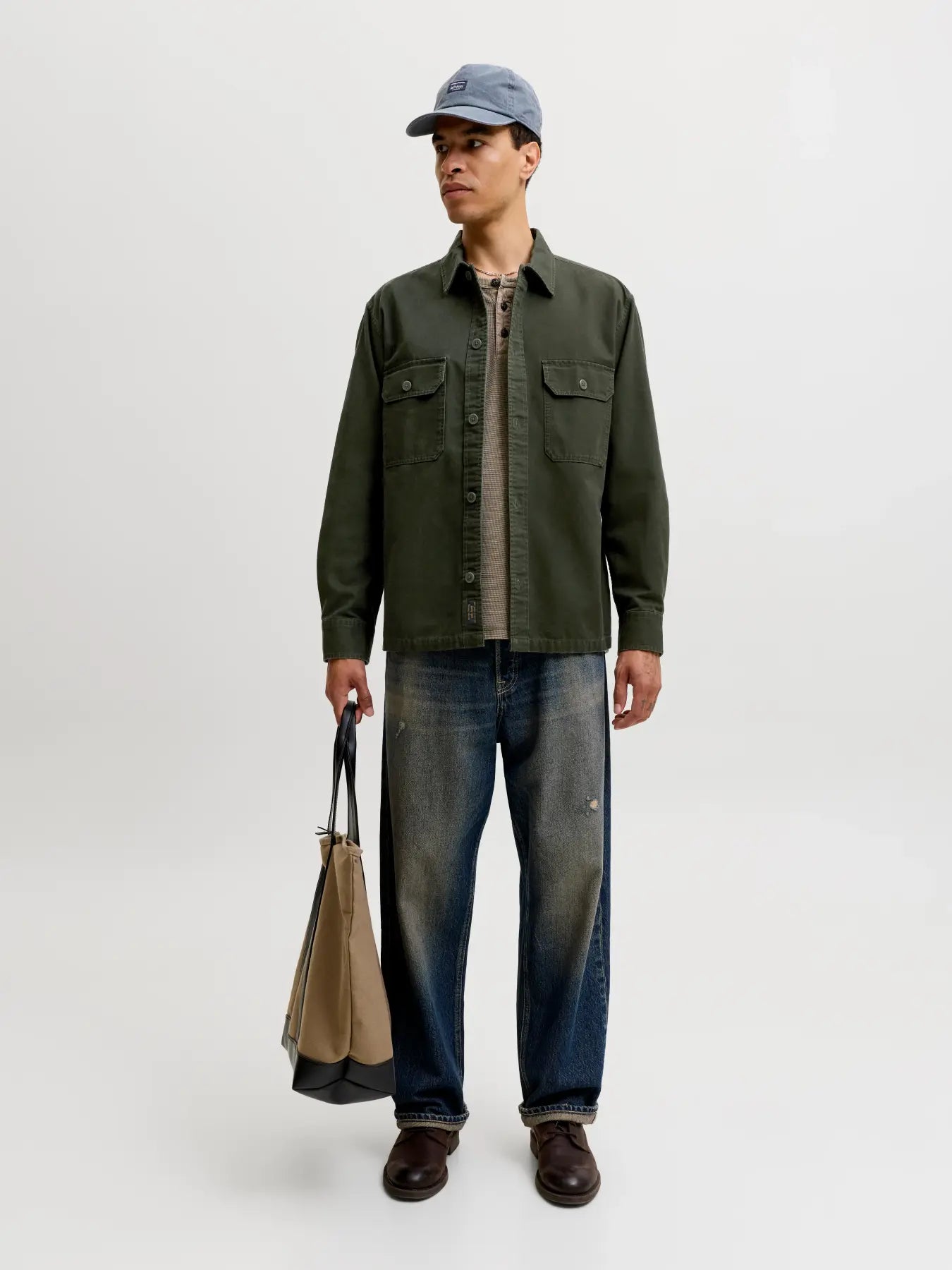 JJ COLTEN CANVAS OVERSHIRT - ROSIN