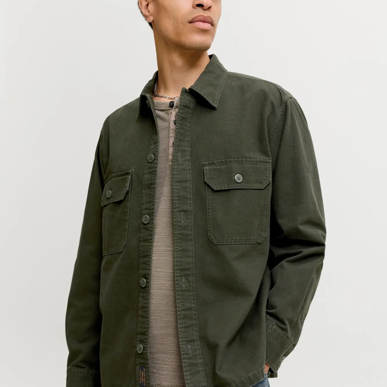 JJ COLTEN CANVAS OVERSHIRT - ROSIN