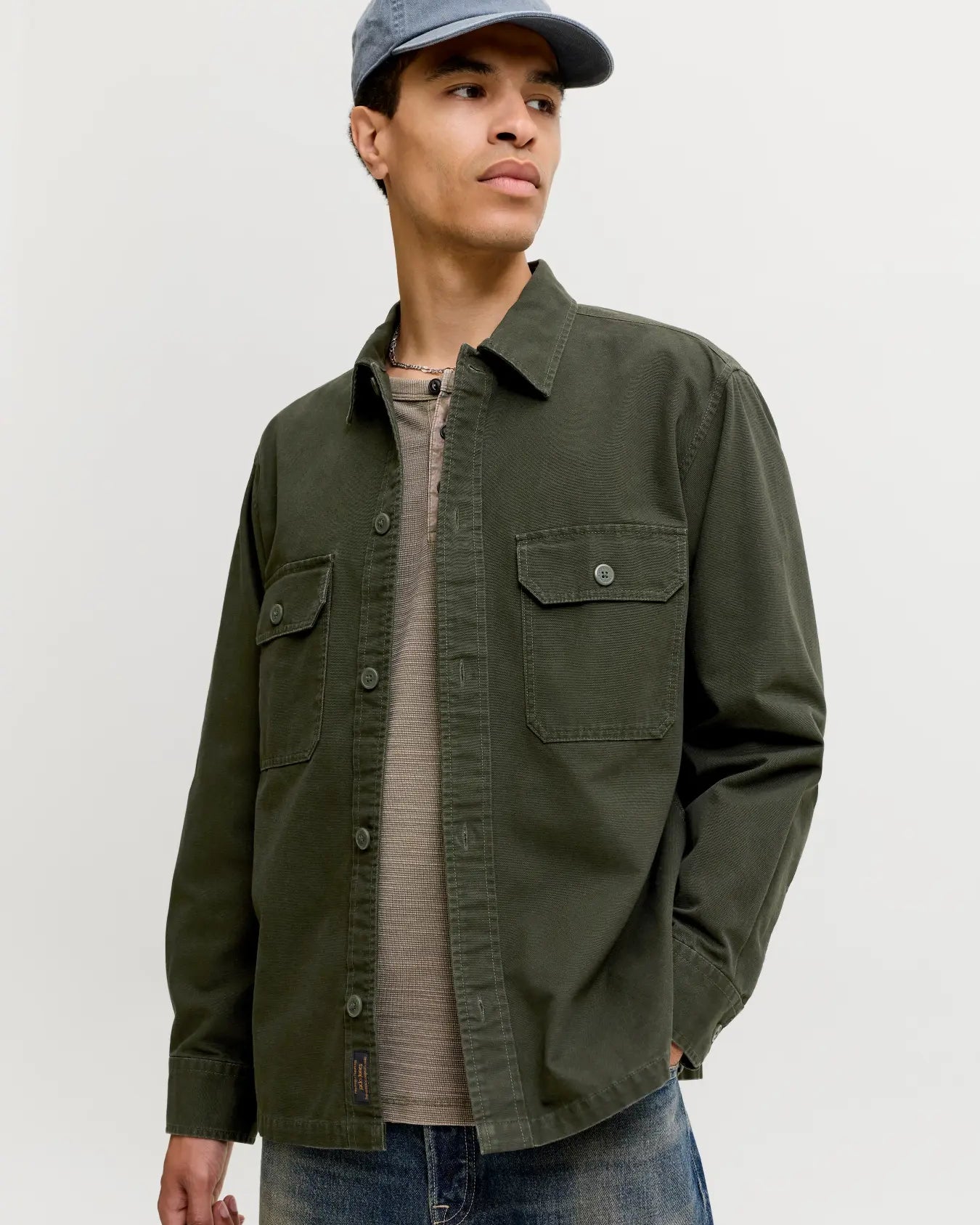 JJ COLTEN CANVAS OVERSHIRT - ROSIN