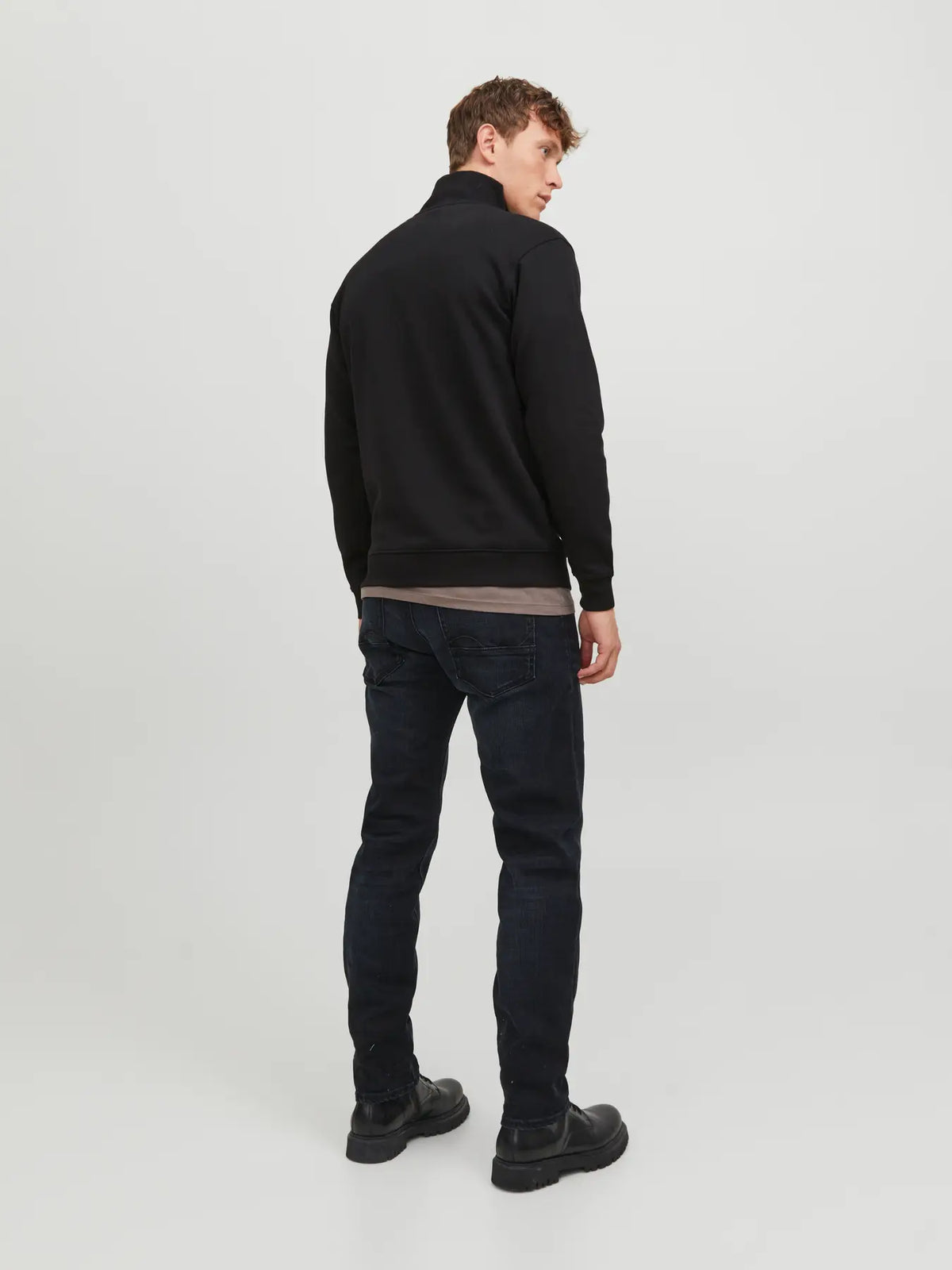 JJ BRADLEY SWEAT HALF ZIP PULLOVER - BLACK