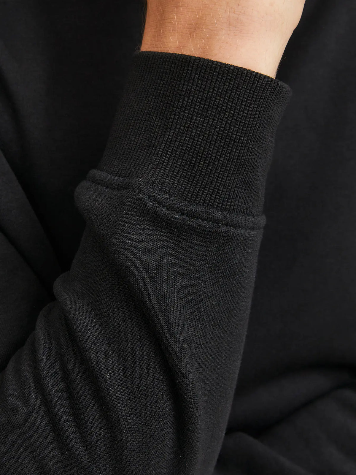 JJ BRADLEY SWEAT HALF ZIP PULLOVER - BLACK