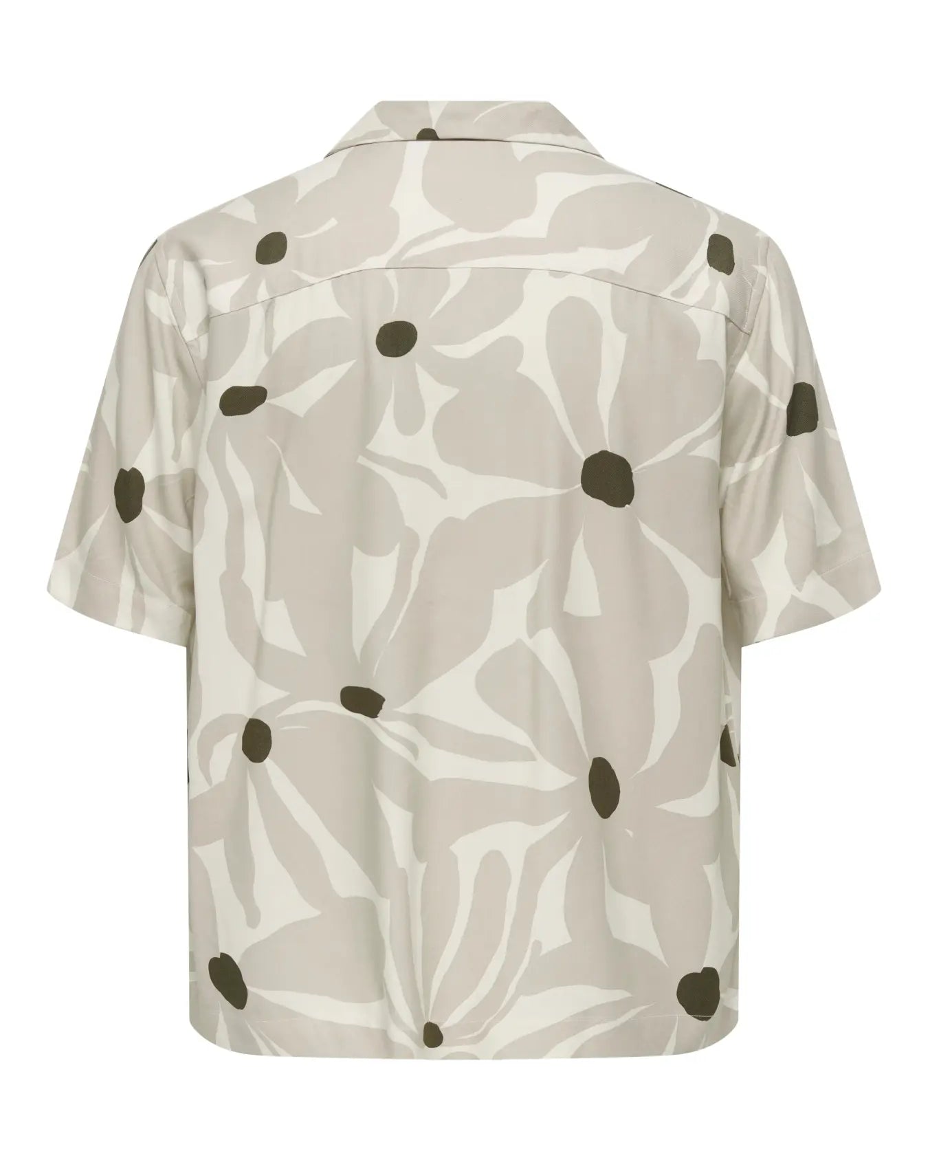ONLY + SONS DASH PRINTED RESORT SHIRT - SILVER LINING