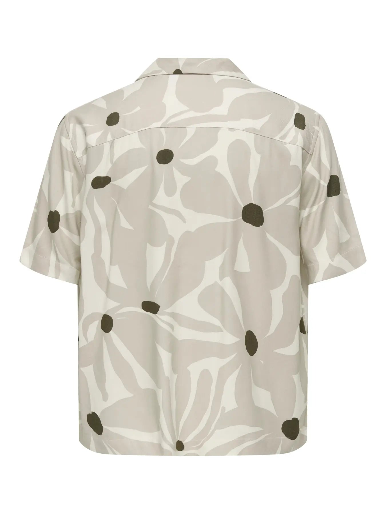 ONLY + SONS DASH PRINTED RESORT SHIRT - SILVER LINING