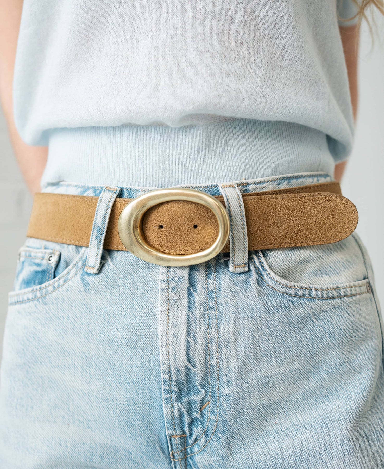 BRAVE LEATHER ZAIRE BELT - OLIVETTA SUEDE