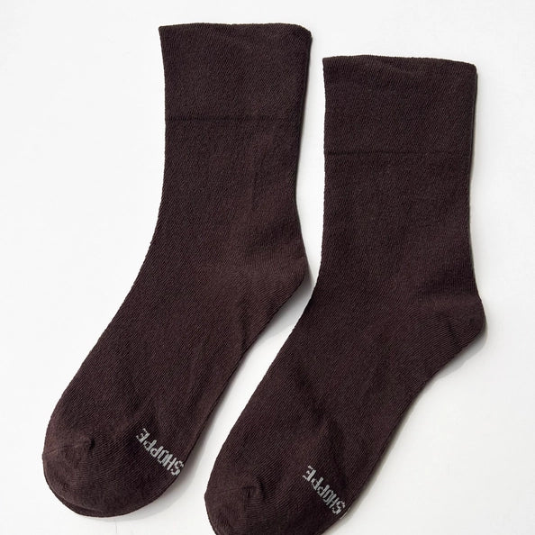 LE BON SHOPPE BREEZY SNEAKER SOCKS - DK CACAO