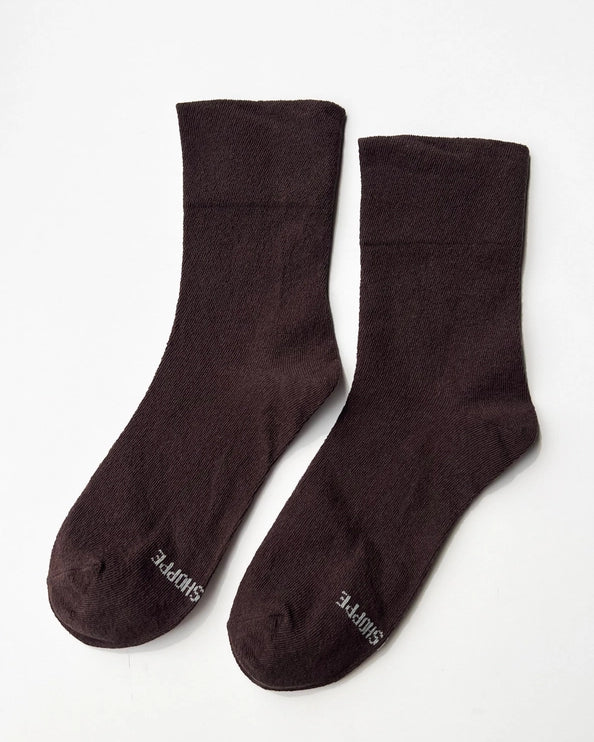 LE BON SHOPPE BREEZY SNEAKER SOCKS - DK CACAO