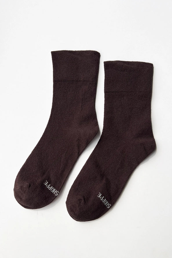 LE BON SHOPPE BREEZY SNEAKER SOCKS - DK CACAO
