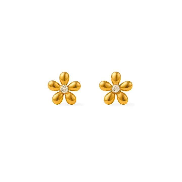 SUNNY SUNDAY DAISY STUD EARRINGS - GOLD