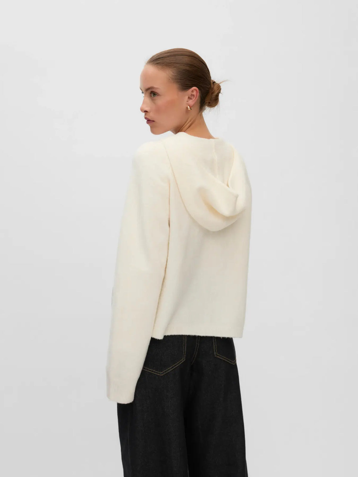 VM BESTI KNIT HOODED ZIP SWEATER - BIRCH
