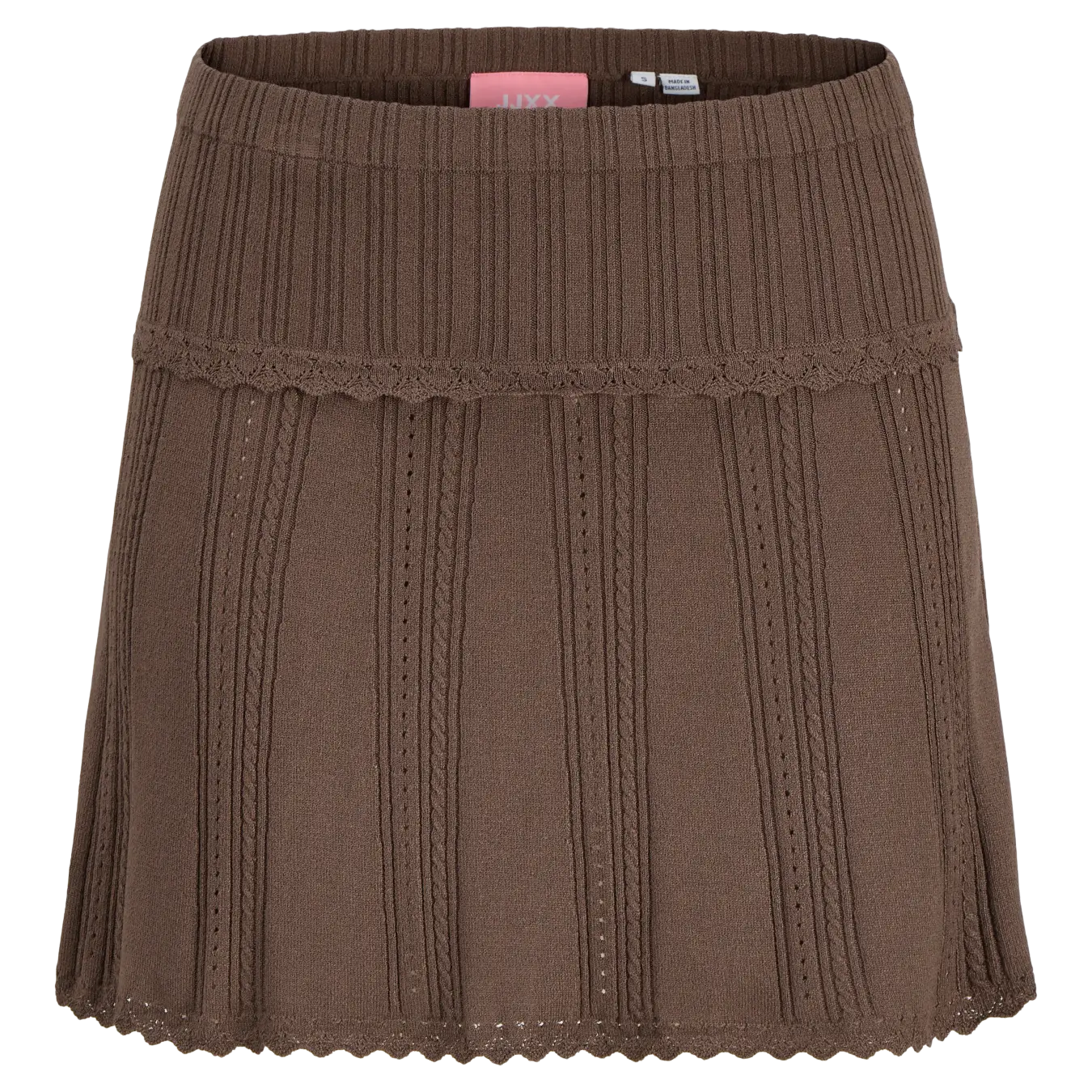 JJXX GIANNA KNIT SKIRT - CHOCOLATE BROWN