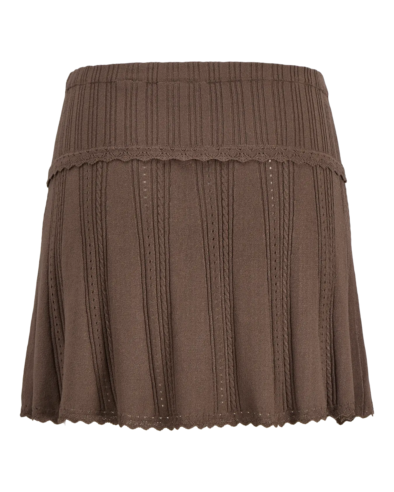 JJXX GIANNA KNIT SKIRT - CHOCOLATE BROWN