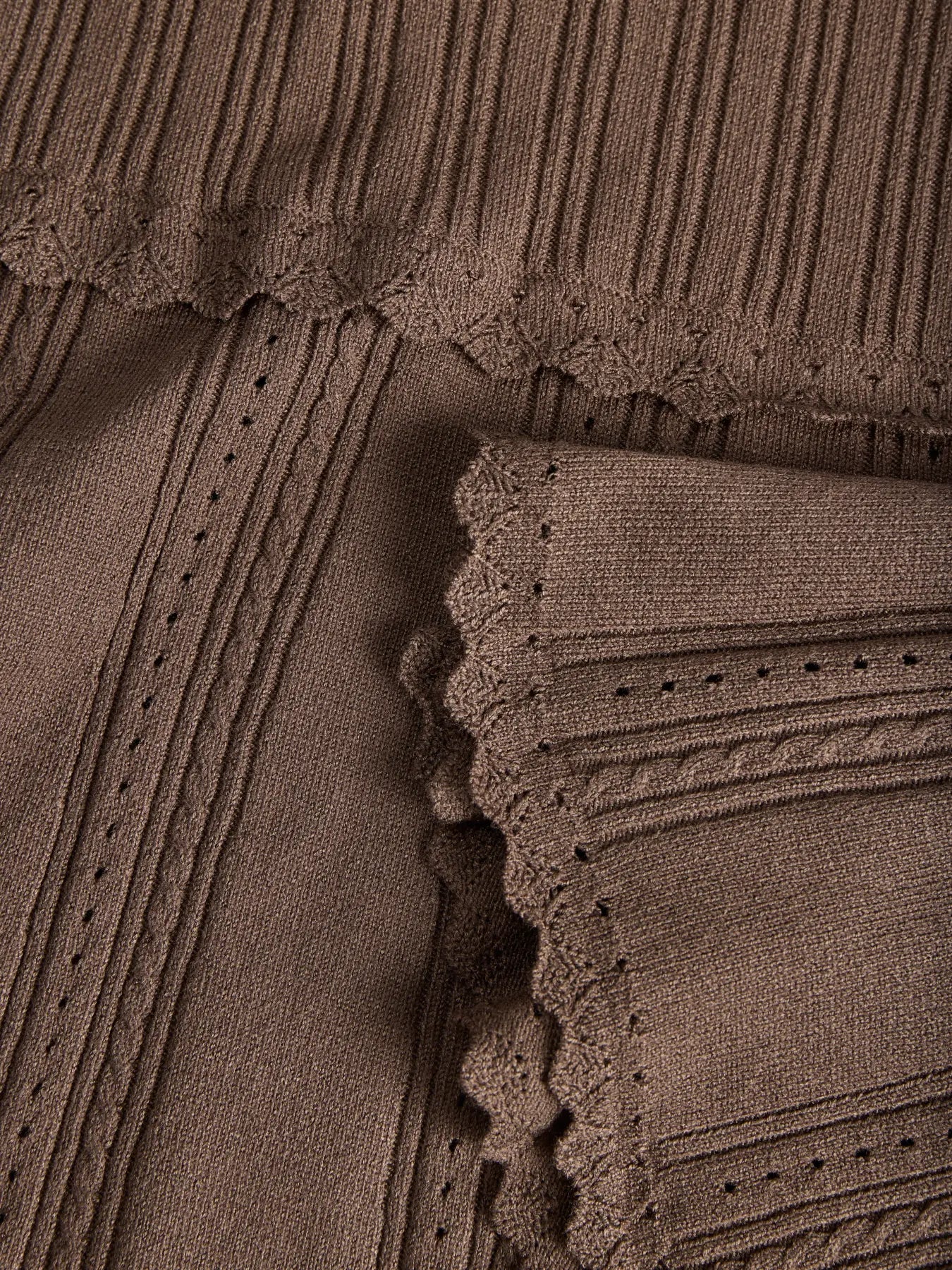 JJXX GIANNA KNIT SKIRT - CHOCOLATE BROWN