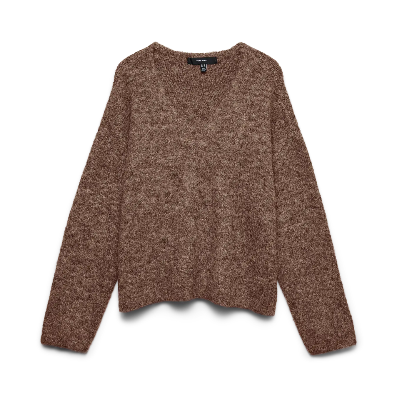 VM BERRY LS V NECK PULLOVER - COCOA BROWN