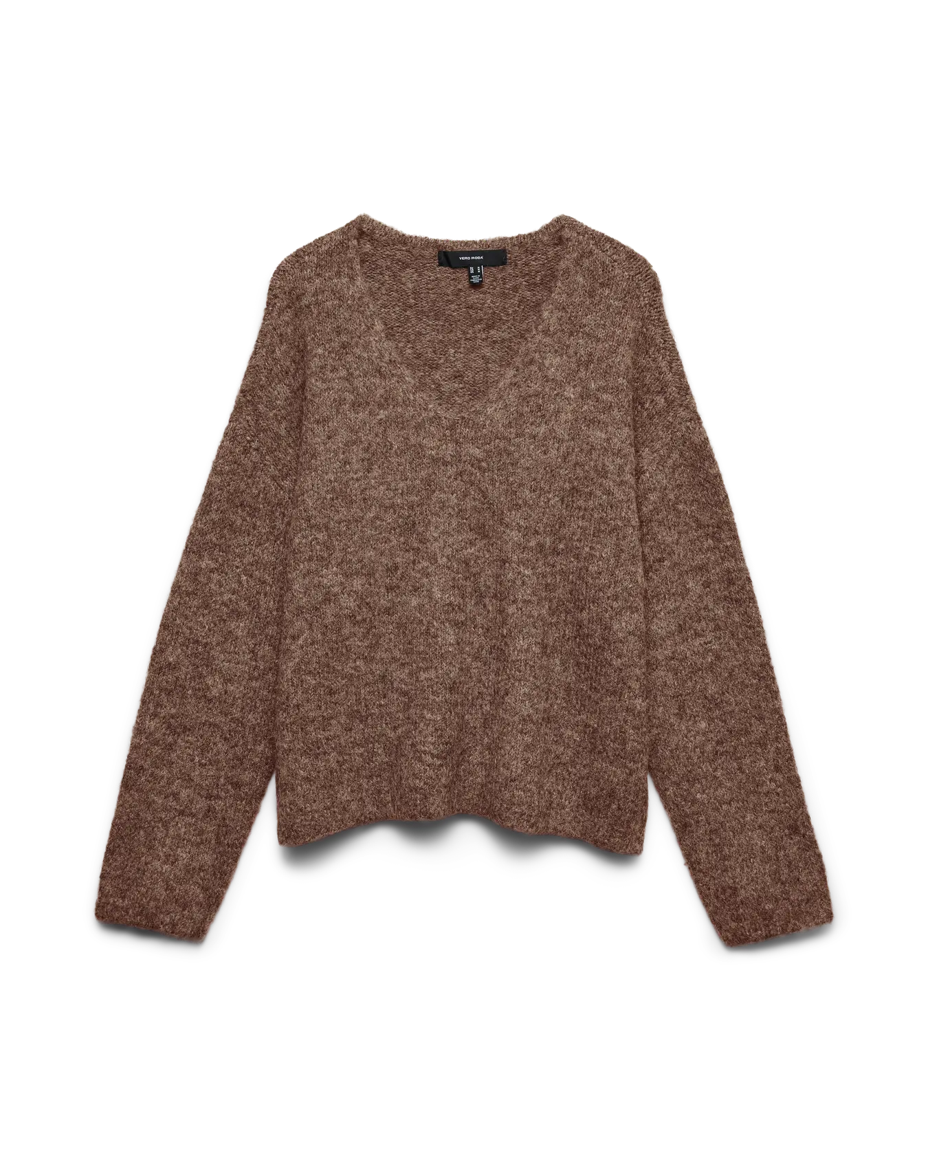 VM BERRY LS V NECK PULLOVER - COCOA BROWN