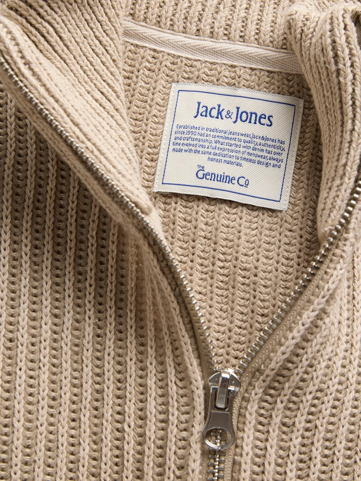 JJ DOVER KNIT HALF ZIP PULLOVER - MOONBEAM