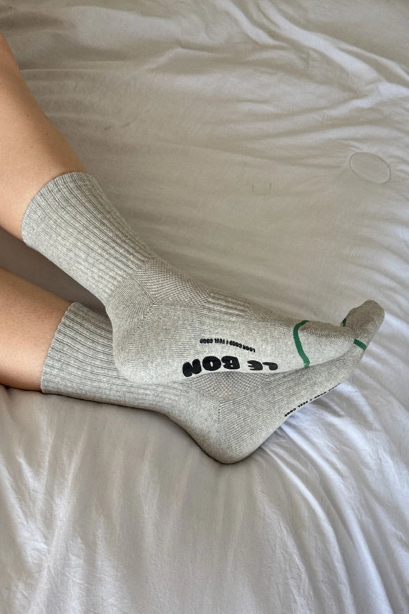 LE BON SHOPPE HUGGER SOCKS - HEATHER GREY