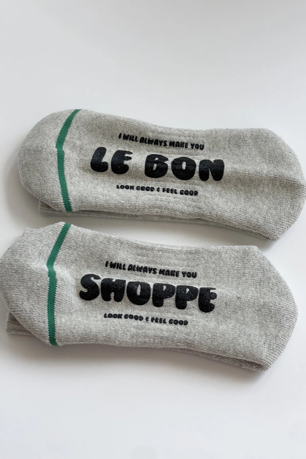 LE BON SHOPPE HUGGER SOCKS - HEATHER GREY
