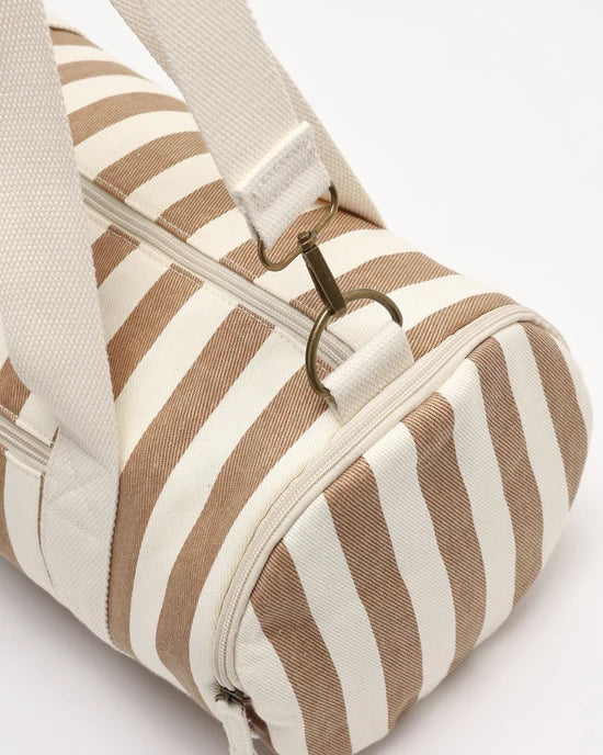 RYLEE + CRU DUFFLE BAG - FAWN PINSTRIPE