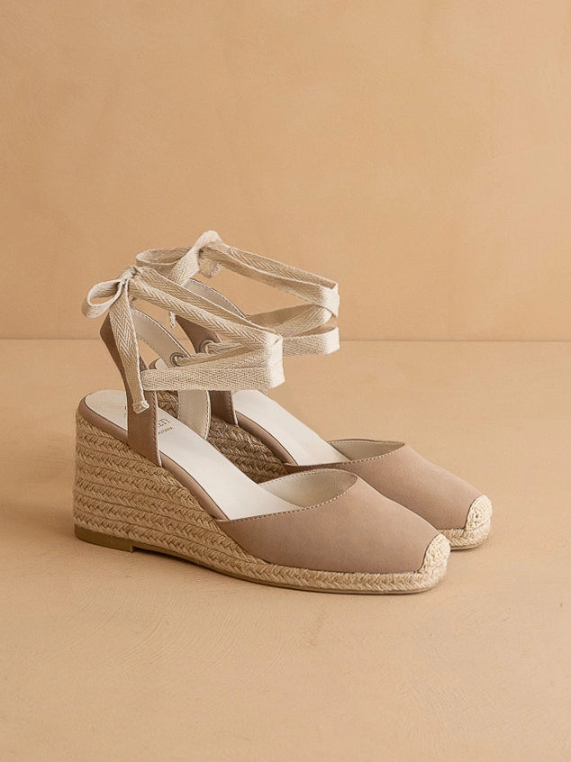 THE ALONDRA ESPADRILLE WEDGE - CEDAR WOOD