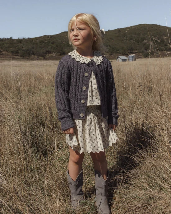 RYLEE + CRU SMOCKED V SKIRT - VINTAGE FLEUR