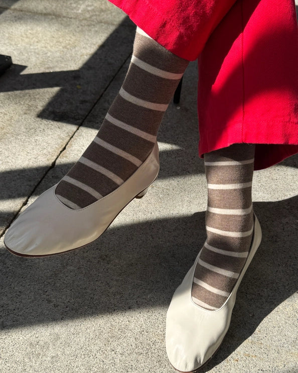 LE BON SHOPPE WALLY SOCKS - MOCHA