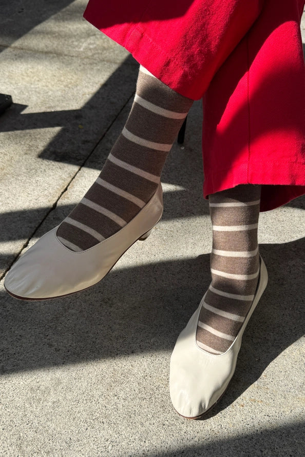 LE BON SHOPPE WALLY SOCKS - MOCHA