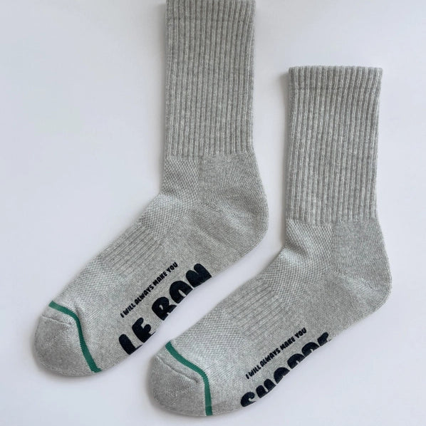 LE BON SHOPPE HUGGER SOCKS - HEATHER GREY