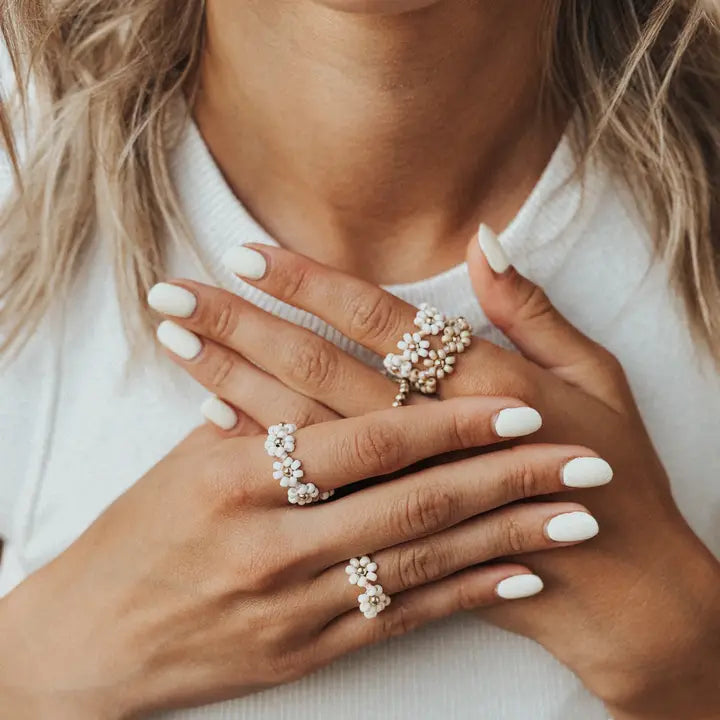 OAK + EVE DAISY CHAIN RING - MULTI