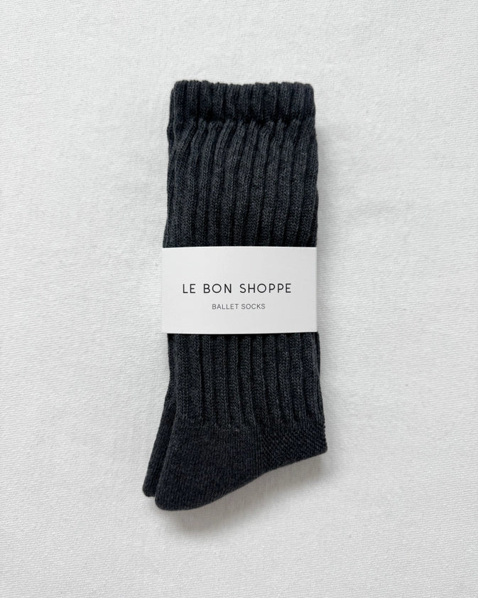 LE BON SHOPPE BALLET SOCKS - CHARCOAL
