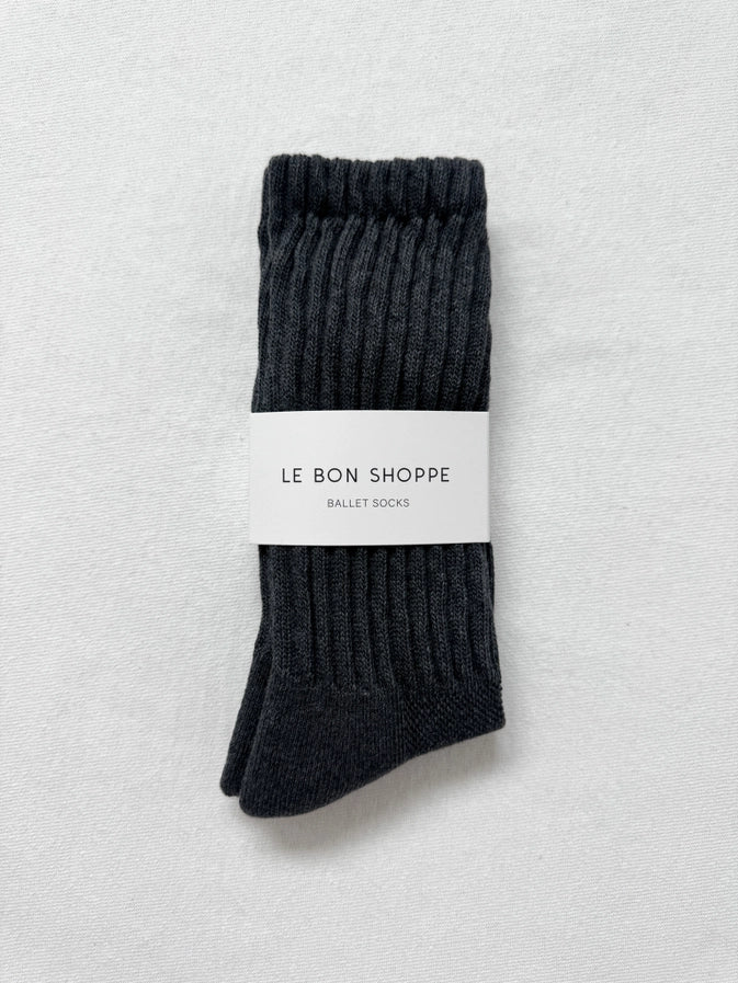 LE BON SHOPPE BALLET SOCKS - CHARCOAL