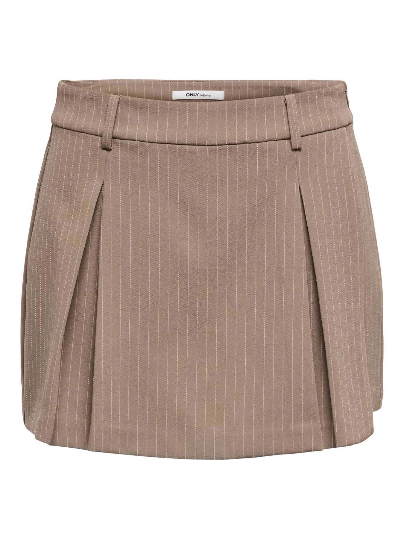 ONLY PAISY HW SKORT - WALNUT STRIPES