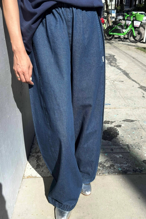 LE BON SHOPPE PARACHUTE PANTS - DENIM BLUE