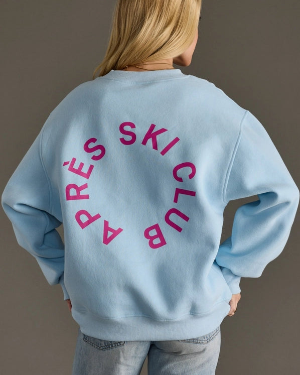 APRES SKI CLUB SWEATSHIRT - LIGHT BLUE