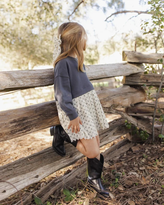 RYLEE + CRU SWEATSHIRT DRESS - VINTAGE FLEUR