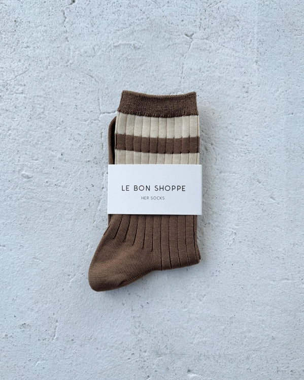 LE BON SHOPPE HER SOCKS - TOFFEE