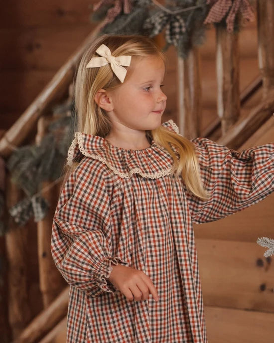 RYLEE + CRU GIRLS NIGHTGOWN - HOLIDAY GINGHAM