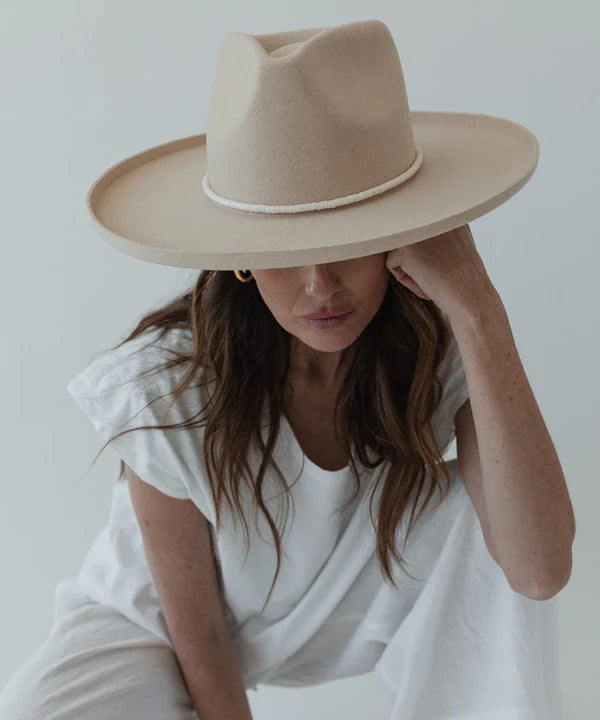 GIGI PIP AMELIA PENCIL BRIM HAT - CREAM