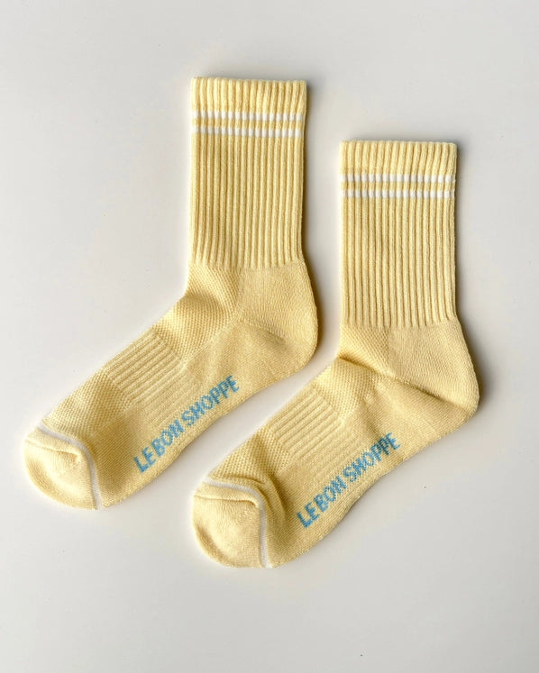 LE BON SHOPPE BOYFRIEND SOCKS - LEMONADE
